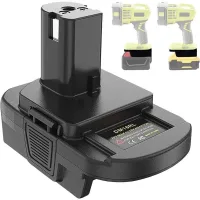 Adaptador De Batería Dm18rl Para Herramientas Inalámbricas Ryobi De 18 V Con Batería De Iones De Litio, Compatible Con Baterías Dewalt De 18 V/20 V O Milwaukee De 18 V Para Fuentes De Alimentación De