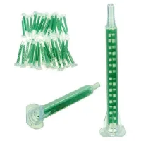 50 Unidades De Tubo Mezclador De Pegamento Ab Verde F6-16 Con Sección De Boca Estática Y 16 Boquillas.
