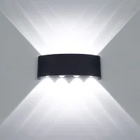 Lámpara De Techo Led Moderna, Aplique De Pared De Aluminio Impermeable, Luz Redonda, Para Interiores/exteriores, Pasillos, Corredores, 8w, Negro