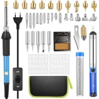 Grabadora Y Herramienta De Precisión, Kit De Pirograbado De 54 Piezas Para Quemar Madera, 60 W, Temperatura Ajustable De 200 A 450 °c - Para Madera, Cuero, Tallado, Pirograbado Y Proyectos De Bricolaj