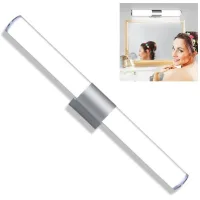 Lámpara De Espejo Para Baño - Aplique Led De Pared De 16 W Y 40 Cm, Luz Blanca, Lámpara De Maquillaje Para Baño, Iluminación De Pared Impermeable