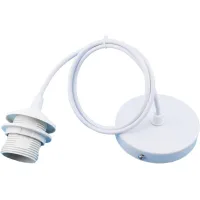Portalámparas Colgante E27, Accesorios Para Lámparas Colgantes E27, Accesorios Para Lámparas Colgantes E27 Con Cable De 1 M, Para Bares, Cafeterías, Tiendas De Ropa, Hogares Y Hoteles (blanco).