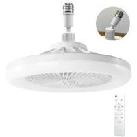 Ventilador De Techo Con Luz, Ventilador De Techo Con Control Remoto, Ventilador De Techo Silencioso, Lámpara De Techo Led Regulable E27, 3 Velocidades, Temporizador (blanco)