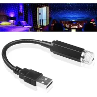 Luz Nocturna Usb Con Forma De Estrella, Proyector De Cielo Romántico Ajustable, Lámpara De Noche Portátil Para Crear Ambiente En El Coche, El Techo, El Dormitorio O Fiestas (azul Y Morado).
