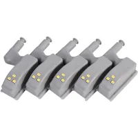 Juego De 10 Luces Led Con Bisagra En Forma De Loto, Luces Led Con Sensor Para Bisagras De Armarios, Alacenas, Cocinas, Luces Nocturnas Para Armarios, Alacenas, Gabinetes De Cocina, Luz Blanca Fría.