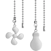 2 Cadenas Para Tirar Del Ventilador De Techo (plateadas)