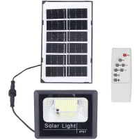 Foco Solar Exterior De 100 Led, Ip67, Resistente Al Agua, Luz De Pared Solar, Control Remoto, Lámpara De Jardín, Luz Solar Exterior, Luz De Pared Solar Para Jardín, Alto Brillo.