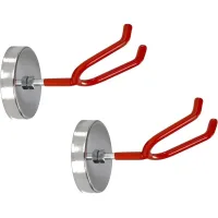 Soportes De 2 Piezas Para Pistolas De Pintura Con Bases Magnéticas, Accesorios Para Pistolas De Pintura, Soportes Universales Para Estantes Y Otras Superficies Magnéticas, Color Rojo.