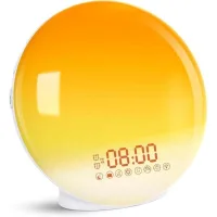 Reloj Despertador Con Luz, Simulación De Amanecer Y Atardecer, Dos Alarmas, 7 Sonidos De La Naturaleza, Radio Fm Y Función De Repetición De Alarma, Para Adultos Y Niños.