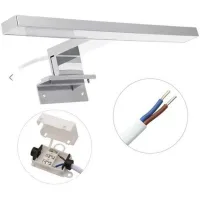 Lámpara Led Para Espejo, Lámpara Para Espejo De Baño, Luz Para Maquillaje, Aplique De Pared, Luz Para Muebles, Lámpara Con Pinza, Blanco Neutro, 230 V, 5 W, 550 Lúmenes, Ip44, 30 Cm