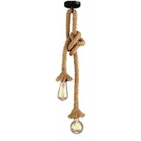 Lámpara De Araña De Cuerdas Con Doble Cabezal, Casquillo E272, Estilo Vintage, Lámpara De Araña Industrial Creativa Para Bricolaje, Lámpara Ajustable Para Sala De Estar, Cafetería, Restaurante, Recibi