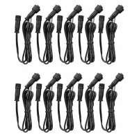 Cable De Extensión, Paquete De 10 Unidades, Para Focos Led Empotrables, Resistente Al Agua Ip67, 1 M / 3,3 Pies, 2 Pines, Con Conectores Macho Y Hembra.