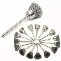 Juego De 45 Piezas De Cepillos De Alambre De Acero Inoxidable Para Taladros, Cepillos Para Dremel Y Accesorios Para Herramientas Rotativas Para Limpieza Y Pulido.
