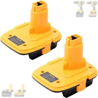 Adaptador De Batería Dm18d (paquete De 2) Compatible Con Herramientas Dewalt De 18 V, Conversión Compatible Con Dewalt De 20 V.