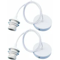 Piezas Para Portalámparas E27, Accesorios Para Lámparas Colgantes Con Cable De 1 M, Portalámparas E27 Con Cable Para Bar, Cafetería, Hogar.