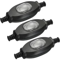 3 Interruptores De Cable En Línea Impermeables, Interruptores Basculantes Para Encendido/apagado De Lámparas Con Cable, Interruptor De Electrodoméstico De 3 A 250 V Ca, Interruptor De Cable Para Lámpa