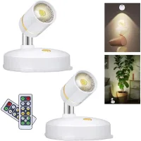 Foco Led Inalámbrico A Pilas Para Uso Interior Con Mando A Distancia, Iluminación Indirecta Para Pared, Decoración Artística.