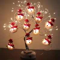 Guirnalda De Luces Navideñas Con Forma De Muñeco De Nieve, 1,65 M, 10 Led, Decoración Navideña Para El Hogar, Jardín, Dormitorio Y Decoración Interior Y Exterior [clase Energética F]