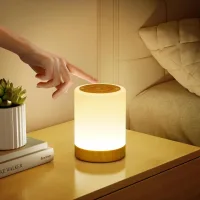 Lámpara De Mesilla Táctil Con Brillo Ajustable, 4 Modos Y 256 Colores Rgb, Luz Nocturna Led Para Niños, Lámpara De Lactancia Recargable Por Usb, Lámpara De Mesa Inalámbrica Para El Dormitorio.