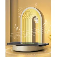 Lámpara De Noche 3 En 1 Con Altavoz Bluetooth, Cargador Inalámbrico Para Teléfono, Lámpara Táctil Regulable, Lámpara De Mesa Con Luz Nocturna, Cargador Inalámbrico Para Regalos, Decoración [clase