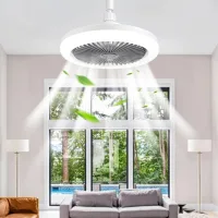 Ventilador De Techo Led De 30 W Con Luz Y Mando A Distancia, Temporizador, 3 Colores Regulables, 3 Velocidades Para Espacios Pequeños, Dormitorio