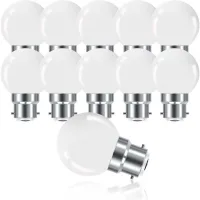 Bombilla Led B22 De 3w Con Casquillo De Bayoneta, Minibombilla Tipo Globo B22 G45, Luz Blanca Cálida 3000k, 280lm, No Regulable, Paquete De 10 [clase Energética G]