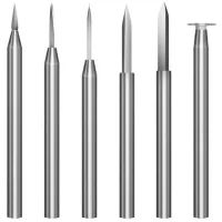 Juego De 6 Brocas Para Tallar Madera Para Herramientas Rotativas - Accesorios Para Taladro De Grabado - Herramienta De Lijado De Madera Con Vástago De 3 Mm Para Tallar, Taladrar Y Microtallar.