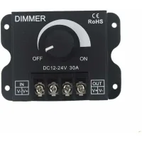 Controlador De Atenuación Led 12v 24v 30a Pwm 360w Para Tiras Led O Luces Led