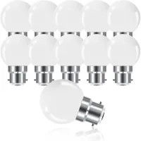 Bombilla Led B22 De 3w Con Casquillo De Bayoneta, Minibombilla Tipo Globo B22 G45, Luz Blanca Cálida 3000k, 280lm, No Regulable, Paquete De 10 [clase Energética G]