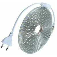 Kit Completo De Tira Led De 5 Metros, 220 V, Silicona Impermeable Ip68, Blanco Frío 6000 K, Smd5050, 60 Led/m - No Requiere Transformador, 8 Mm De Ancho