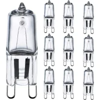 Bombilla G9 De 42 W (44 W) Regulable, Luz Blanca Cálida De 2800 K, Bombilla Halógena G9 Para Iluminación Interior, 230 V, Bombillas Cápsula G9, Paquete De 10 [clase Energética G]