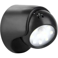Aplique De Pared Exterior Con Sensor De Movimiento. Iluminación Led Exterior De 1000 Lúmenes. Funciona Con Pilas, Sin Cables. Rotación E Inclinación De 360 ​​grados.