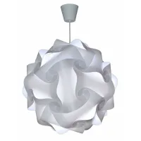 Lámpara Colgante Diy – Lámpara De Techo Lista Para Conectar Con Pantalla Para Salas De Estar, Habitaciones Infantiles, Juveniles Y De Adultos – Ø 30 Cm – Blanca