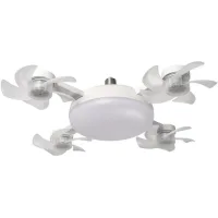 Ventilador De Techo De Bajo Consumo Con Mando A Distancia, Función De Regulación De Intensidad Continua Y Temporizador.