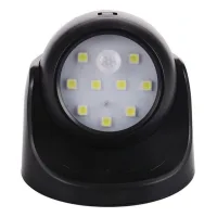 Aplique De Pared Exterior Con Sensor De Movimiento. Iluminación Led Para Exteriores. Funciona Con Pilas, Sin Cables. Rotación E Inclinación De 360°.
