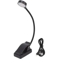 Lámpara De Lectura Led Recargable Con Puerto Usb, Lámpara De Pinza Para Escritorio, Iluminación Decorativa Para Interiores, Ideal Para Residencias Estudiantiles, Universidades, Oficinas, Dormitorios O