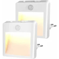 Luz Nocturna Enchufable – Luz Nocturna Infantil Con Sensor De Movimiento – Brillo Ajustable, Luz Nocturna Led (blanco Cálido/blanco Frío – Ajustable), Lámpara Nocturna Plug-and-play Para La Habitación