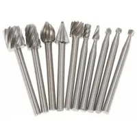 Accesorios Para Rectificadoras Eléctricas, Fresas, 10 Piezas, 3 Mm