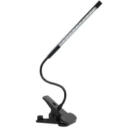 Lámpara De Lectura Led Ajustable, Lámpara De Mesa Pequeña, Lámpara De Mesita De Noche Con Clip Usb, Adecuada Para Escritorio, Cabecero, Mesa De Trabajo, Atril (negra).