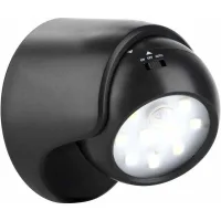 Aplique De Pared Exterior Con Sensor De Movimiento. Iluminación Led Exterior De 1000 Lúmenes. Funciona Con Pilas, Inalámbrico. Gira E Inclina 360°.