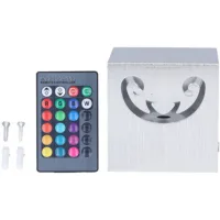 Aplique De Pared Rgb De Aluminio Con Perlas Led Huecas De 3 W, 24 Botones, Control De 360°, Luz De Pared Led Brillante Para Dormitorio (85–277 V).