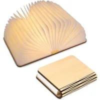 Lámpara De Lectura Led, Recargable Por Usb, Lámpara De Madera Led Magnética, Lámpara De Lectura Plegable (beige) [clase Energética A]