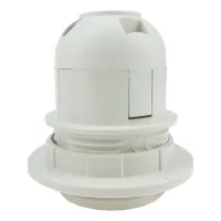 Juego De 4 Portalámparas - Para Bombillas E27 - Casquillo Práctico - Adaptador De Plástico Para Pantallas (blanco)