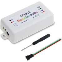 Controlador De Luz Led Inalámbrico Bluetooth Magic Dream, A Color, Ios, Android, Cc 5–24 V, Ideal Para Módulos De Píxeles De Tiras Led Direccionables Ws2811, Ws2812b, Ws2801 Y Sk6812.