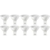 Paquete De 10 Bombillas Led Gu5.3 Mr16 De 5w, Luz Blanca Cálida, No Regulables, 220v [clase Energética G]
