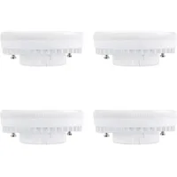 Foco Led Gx53 De 9 W, Blanco Cálido 3000 K, 900 Lúmenes, Ca 230 V, Equivalente A Cfl Gx53 De 15-18 W, Reflector Led Gx53 De 120° Para Armarios De Cocina/roperos, No Regulable, Paquete De 4 [clase Ener