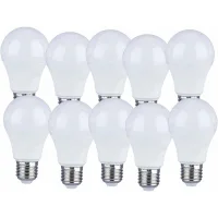 Paquete De 10 Bombillas Led E27 De 9w A60 – Luz Blanca Cálida 4000k – 806 Lúmenes