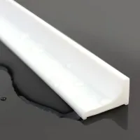 Mampara De Ducha Plegable, Sistema De Retención De Agua, Silicona Ecológica, 2 M De Largo, En Forma De L, Blanca.