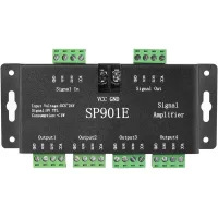 Amplificador Repetidor De Señal Spi Sp901e Pixel Ws2812b Ws2811 Para Tiras Led Direccionables Y Paneles Matriciales Ws2813 Sk6812 Ws2815 Ws2801 Sk9822 Dream Color