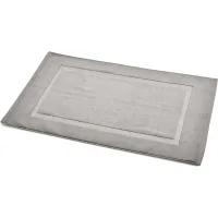 Alfombrilla De Baño Gris Con Ribete